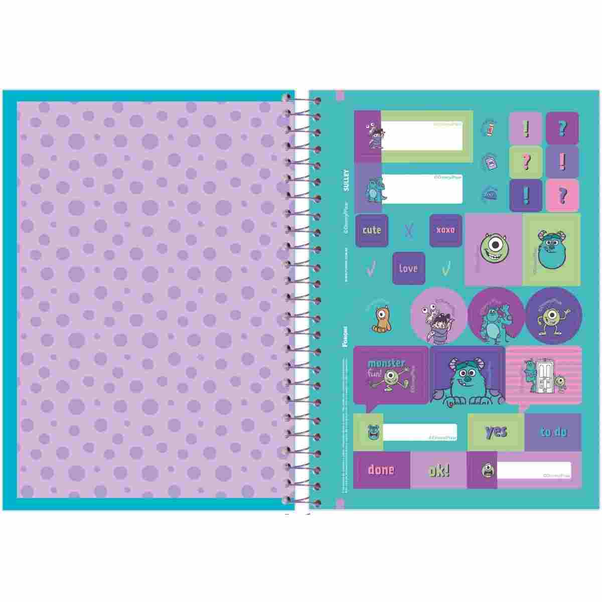 CADERNO ESPIRAL 1/4 MONSTROS SA
